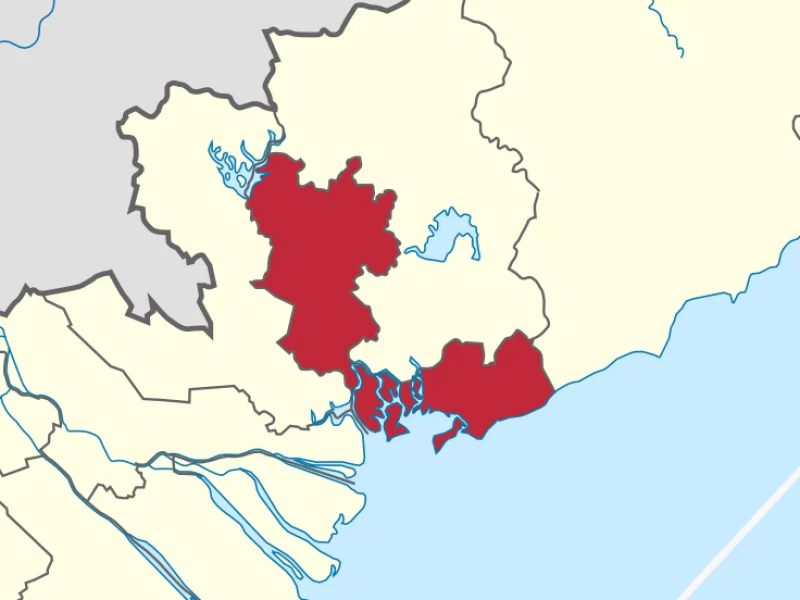 Vị trí Thành phố Hồ Chí Minh trên bản đồ Việt Nam